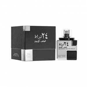 Lattafa 24 Carat White Gold EDP 100ml Unisex - Black - Image 2