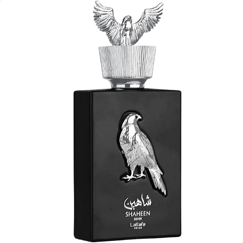 "Lattafa Pride Shaheen Silver Fragrance Bottle"