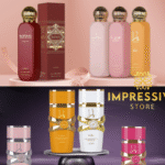 Pitur in which diffrent bottles are shows the Lattaf perfume range